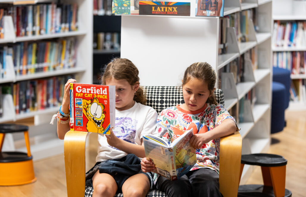 Lower School students reading and developing literacy skills at Brooklyn Friends School NYC