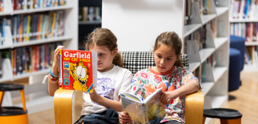 Lower School students reading and developing literacy skills at Brooklyn Friends School NYC
